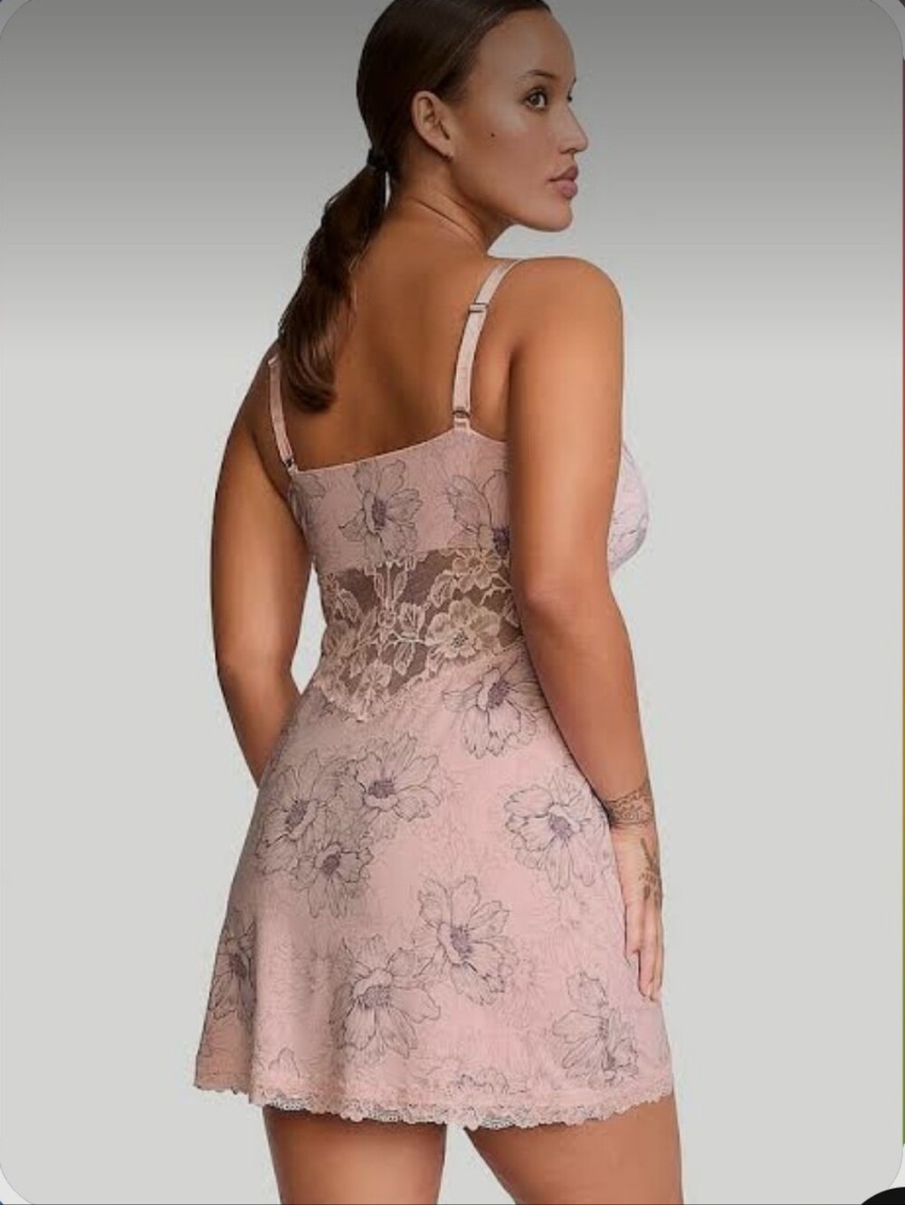 NWT Victoria's Secret Modal Cami Slip dress in Dusk Pink floral Size Small
